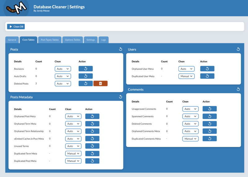 Database Cleaner & Optimizer