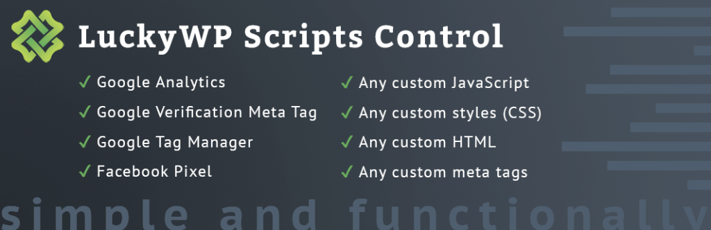 LuckyWP Scripts Control