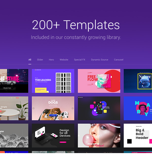 Slider Revolution Responsive Templates