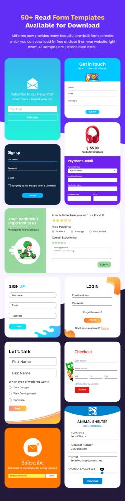 arforms 50 Read Form Templates