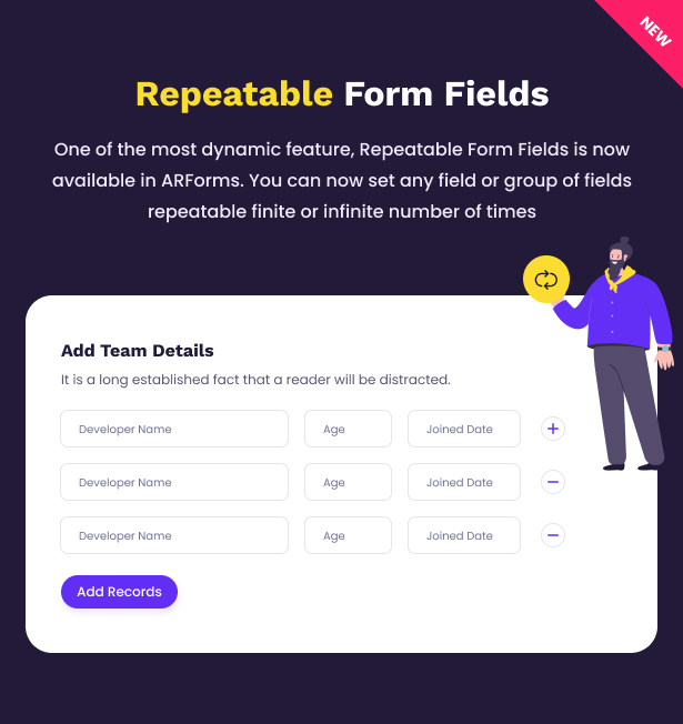 arforms Repeatable Form Fields