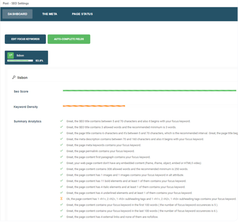 smartSEO settings